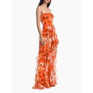 Vera Wang Bride Valentin Floral Ruffle Gown